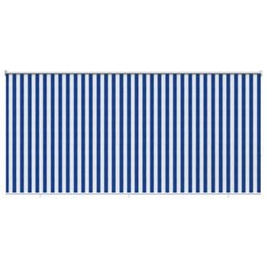 vidaXL Buitenrolgordijn 90% UV-blok Blauw en Witte Streep 240 x 230 cm