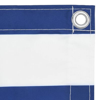 vidaXL Balkonscherm 75x600 cm oxford stof wit en blauw
