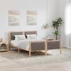 vidaXL Bedframe Bruin en taupe 135 x 190 cm Massief grenenhout