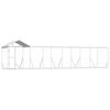 vidaXL Hondenkennel met dak 10x2x2,5 m gegalvaniseerd staal zilver