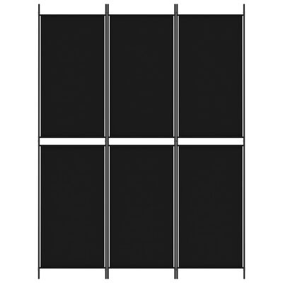 vidaXL Kamerscherm met 3 panelen 150x200 cm stof zwart