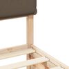 vidaXL Bedframe met Gevoerd Hoofdgedeelte Taupe 120 x 200 cm