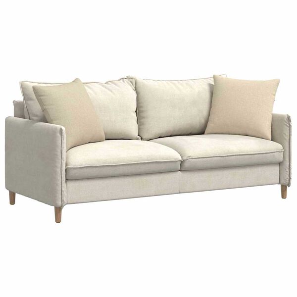 vidaXL Sofa Kussens 2 stuks Crème 50 x 50 cm Stof