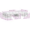 vidaXL Buiten bankenset met kussen 11 pcs Natuurlijk en Antraciet