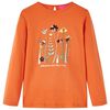 Kindershirt met lange mouwen 104 oranjebruin