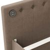 vidaXL Slaapbank met USB stof taupe 90x200 cm