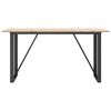 vidaXL Eettafel O-frame 140x80x75 cm massief grenenhout en staal