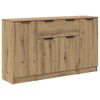 vidaXL Dressoir met lade 3 pcs Artisan Eiken Bewerkt hout