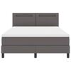 vidaXL Boxspringbed met matras Grijs 140 x 200 cm Kunstleer