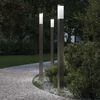 vidaXL Bolderverlichting 3 stuks 110 cm RVS IP44