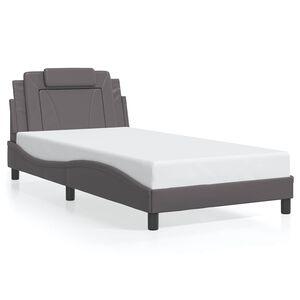 vidaXL Bedframe "Viana" zonder matras kunstleer grijs 100x200 cm