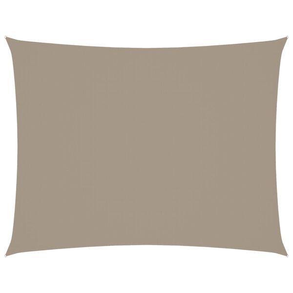 vidaXL Zonnescherm rechthoekig 3x4 m oxford stof taupe
