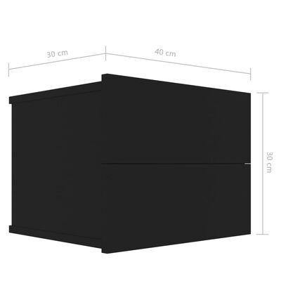 vidaXL Nachtkastjes 2 st 40x30x30 cm spaanplaat zwart
