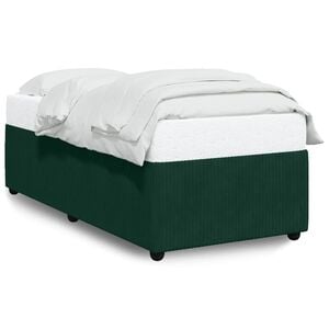 vidaXL Bedframe zonder matras 80x200 cm fluweel donkergroen