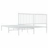 vidaXL Bedframe met hoofdbord metaal wit 150x200 cm