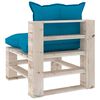 vidaXL 4-delige Loungeset met kussens pallet grenenhout