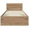vidaXL Bedframe met hoofdeinde Artisan Eiken 90 x 200 cm Bewerkt hout