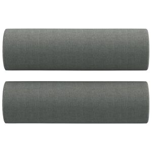 vidaXL Sierkussens 2 st 15x50 cm stof donkergrijs