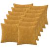 vidaXL Kussen met kussen HEERLEN 12 st Geel Microfiber Fleece
