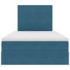 vidaXL Opslag bed met matras met matras Blauw 120 x 190 cm Fluweel