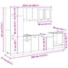 vidaXL 8-delige Keukenkastenset Lyon bewerkt hout sonoma eikenkleurig
