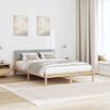 vidaXL Bedframe Bruin en lichtgrijs 150 x 200 cm Massief grenenhout