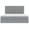 vidaXL Opslag bed met matras Lichtgrijs 180 x 200 cm Nep Leer
