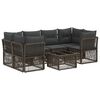 vidaXL Tuinbankenset 7 st Grijs poly rattan