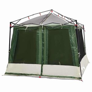 vidaXL Binnentent met dak met opslag Groen 291 x 291 x 240 cm taft