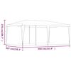 vidaXL Partytent met 6 mesh zijwanden 6x4 m HDPE rood