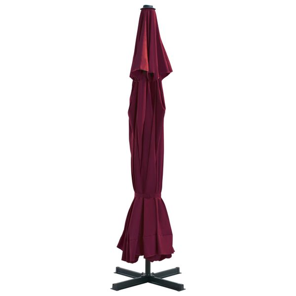 vidaXL Parasol met aluminium paal 500 cm bordeauxrood