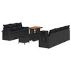 vidaXL Tuin Sofa Set 10 st Zwart poly rattan