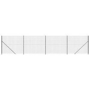 vidaXL Draadgaashek met flens 1,4x10 m antracietkleurig