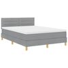 vidaXL Boxspringbed met matras Lichtgrijs 160 x 200 cm Stof