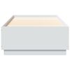 vidaXL Bedframe met LED-verlichting bewerkt hout wit 90x200 cm