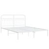 vidaXL Bedframe met hoofdbord metaal wit 160x200 cm