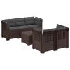 vidaXL 5-Zits Tuin Sofa met Kussens Rattan Look PP Bruin