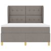 vidaXL Boxspringbed met Matras Donkergrijs 90x190 cm Taupe Stof