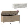 vidaXL Tuinbox met wielen 160x55x75 cm poly rattan beige