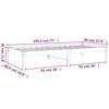 vidaXL Slaapbank 90x190 cm massief grenenhout wit