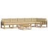 vidaXL Buiten bankenset 7 pcs Wit en Beige 79 x 79 x 37 cm Polyester