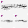 vidaXL Buiten bankenset 10 pcs Naturel Massief Acaciahout