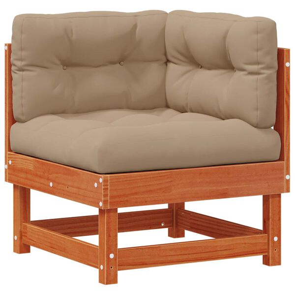 vidaXL Tuin loungeset 33 pcs Wasbruin Massief grenenhout