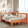 vidaXL Bed met boekenkast zonder matras grenenhout wasbruin 120x200 cm