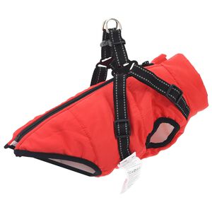 vidaXL Hondenjas Rood L24 Fleece en polyester