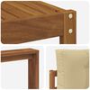 vidaXL Buiten bankenset met kussen 6 pcs Natuurlijk en Beige