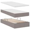 vidaXL Opslag bed met matras met opslag Taupe 180 x 200 cm Nep Leer