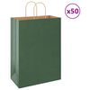 vidaXL Papieren zakken 50 st met hengsels 32x17x44 cm groen