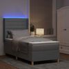 vidaXL Boxspringbed met matras Lichtgrijs 80 x 200 cm Stof