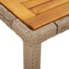 vidaXL Tuintafel 150x90x75 cm poly rattan en massief acaciahout beige